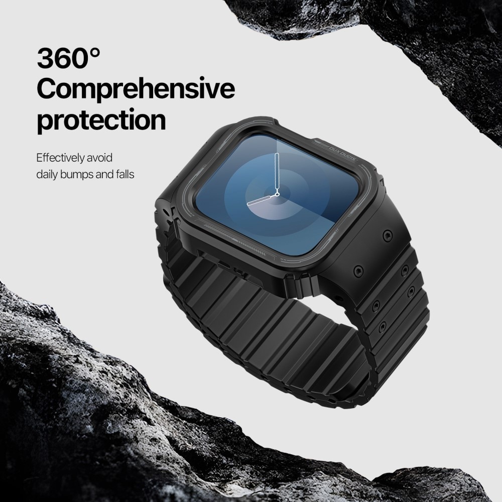 OA Series Cinturino in silicone con cover Apple Watch SE 44mm nero