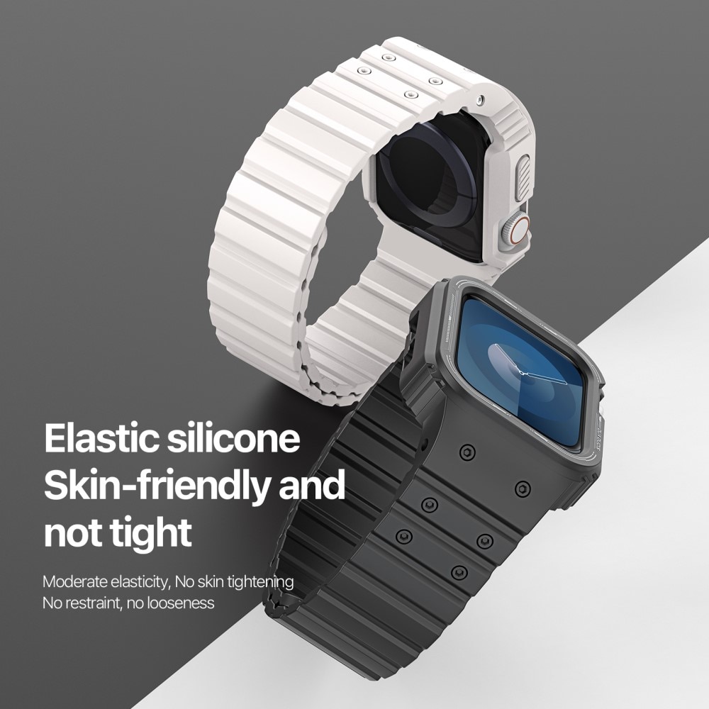 OA Series Cinturino in silicone con cover Apple Watch 45mm Series 7 nero