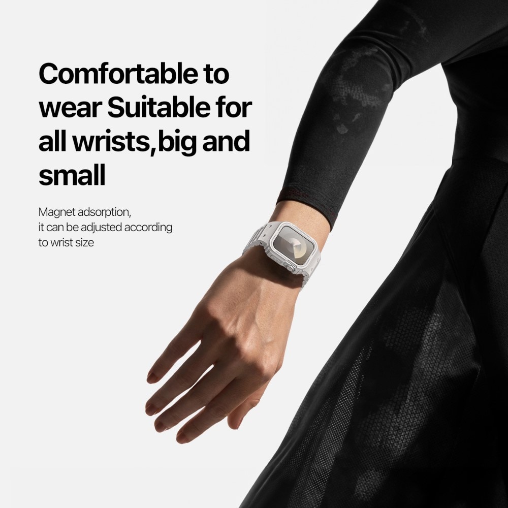OA Series Cinturino in silicone con cover Apple Watch 45mm Series 7 bianco