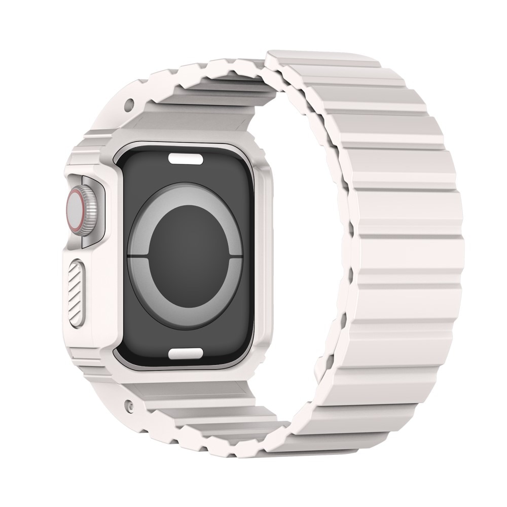 OA Series Cinturino in silicone con cover Apple Watch 45mm Series 8 bianco