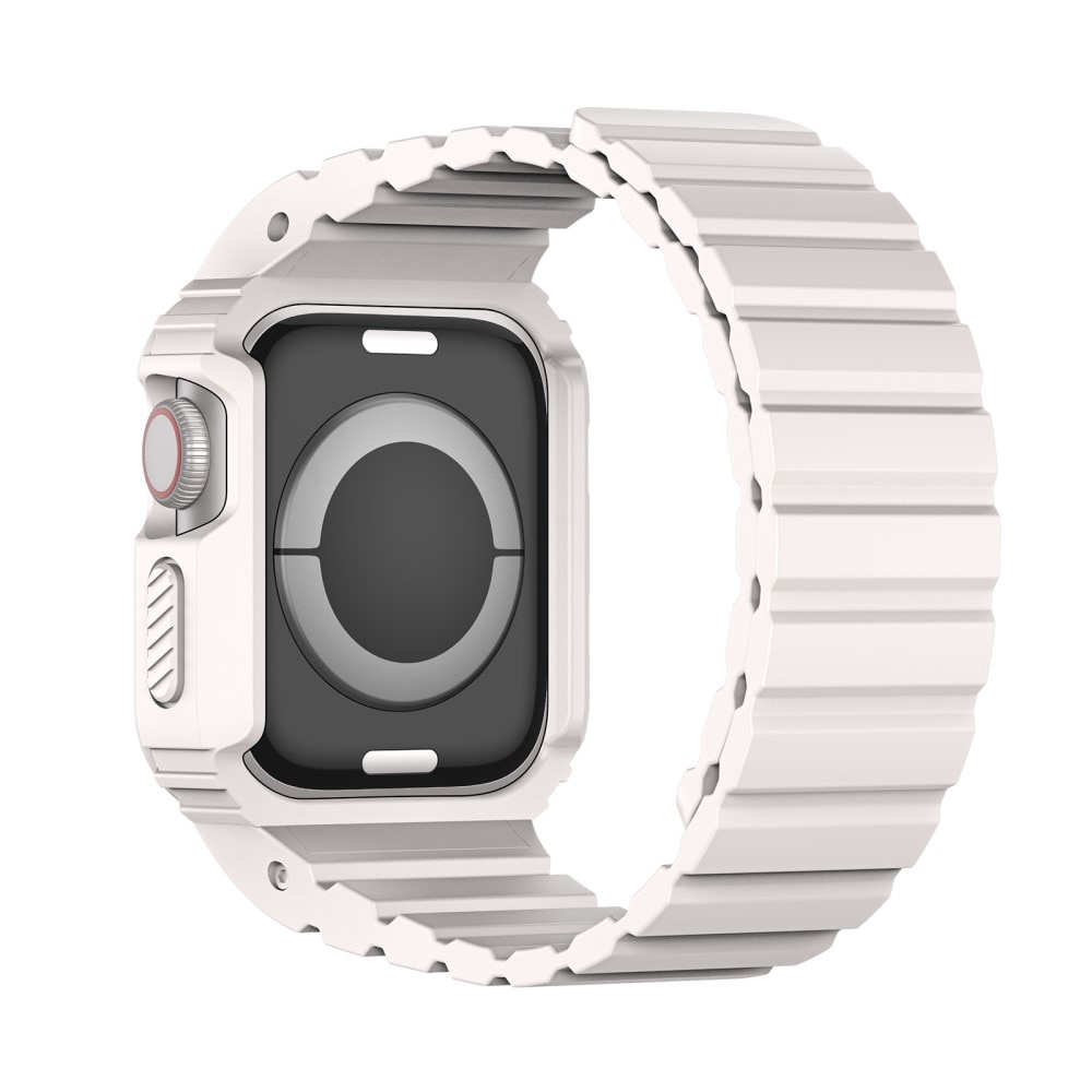 OA Series Cinturino in silicone con cover Apple Watch 45mm Series 7 bianco