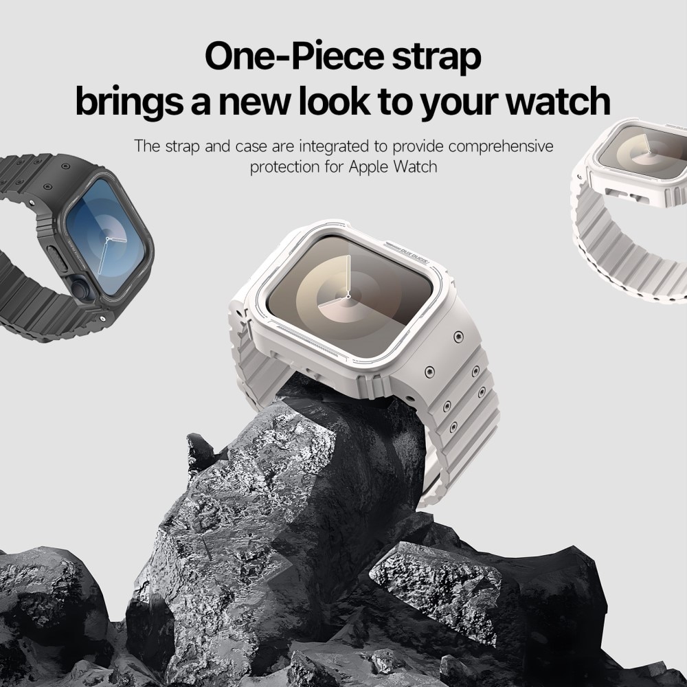 OA Series Cinturino in silicone con cover Apple Watch 45mm Series 8 bianco