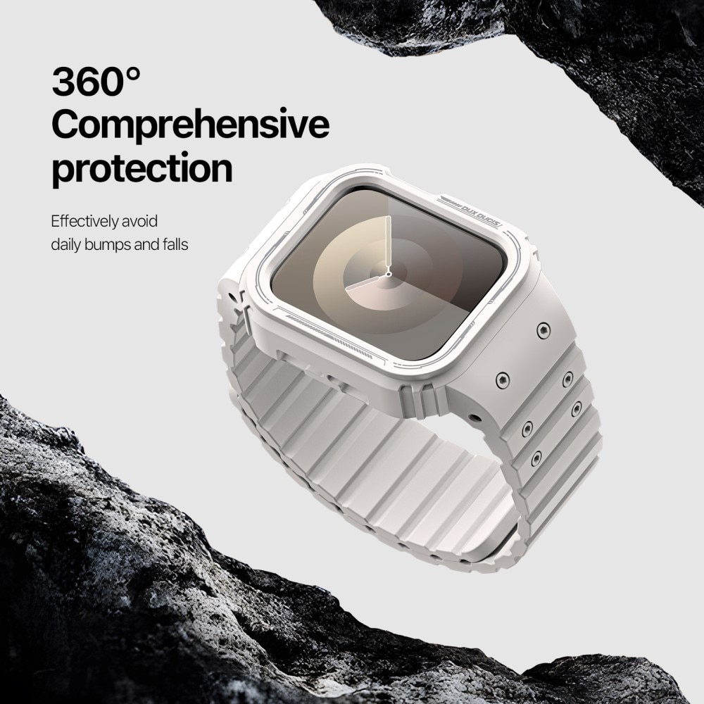 OA Series Cinturino in silicone con cover Apple Watch 45mm Series 9 bianco
