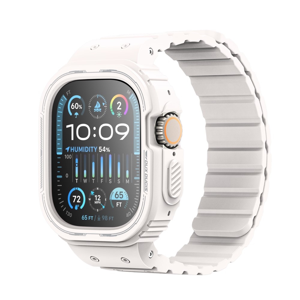 OA Series Cinturino in silicone con cover Apple Watch Ultra 2 49mm bianco