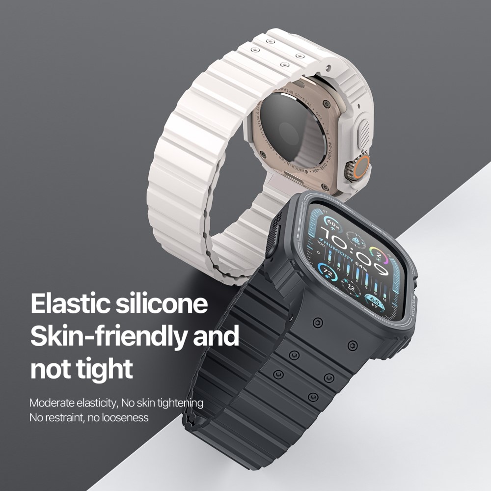 OA Series Cinturino in silicone con cover Apple Watch Ultra 49mm bianco