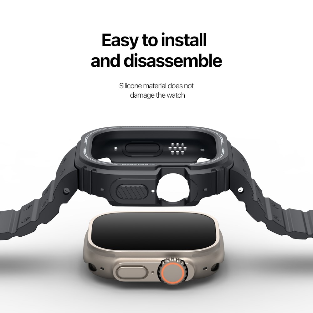 OA Series Cinturino in silicone con cover Apple Watch Ultra 49mm nero
