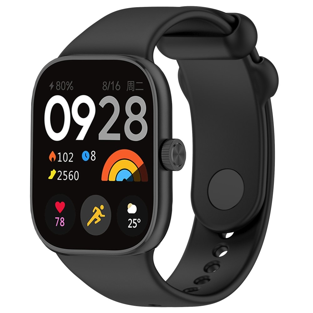 Cinturino in silicone per Xiaomi Redmi Watch 4, nero