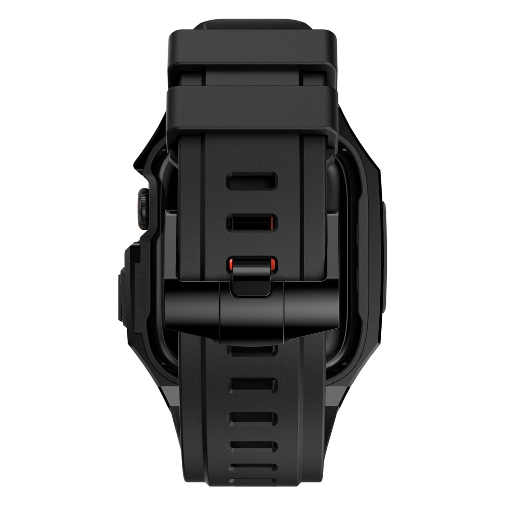 Cinturino con cover in acciaio inossidabile Apple Watch SE 44mm nero