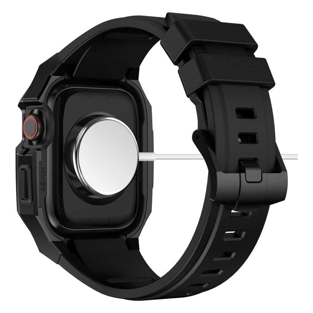 Cinturino con cover in acciaio inossidabile Apple Watch 45mm Series 9 nero