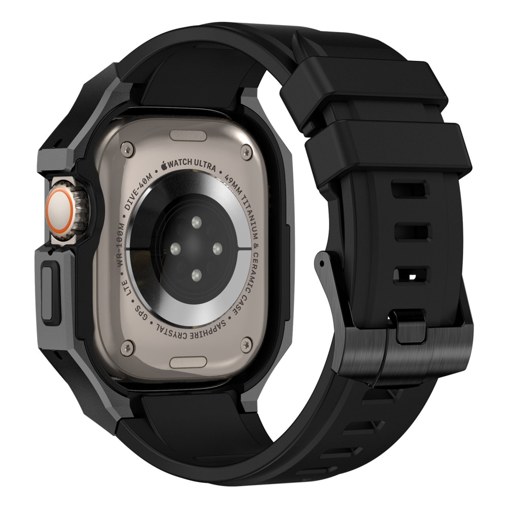 Cinturino con cover in acciaio inossidabile Apple Watch Ultra 49mm nero