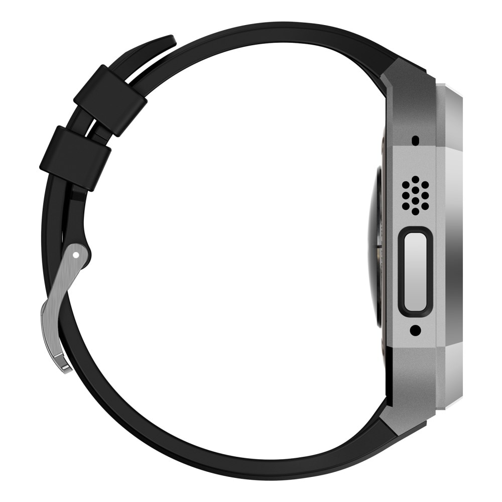 Cinturino con cover in acciaio inossidabile Apple Watch Ultra 2 49mm d'argento/nero