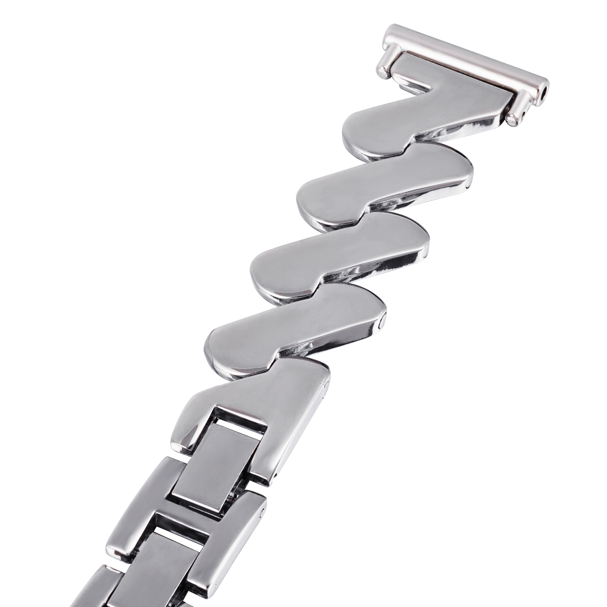 Cinturino in metallo Ondulato Universal 18mm d'argento