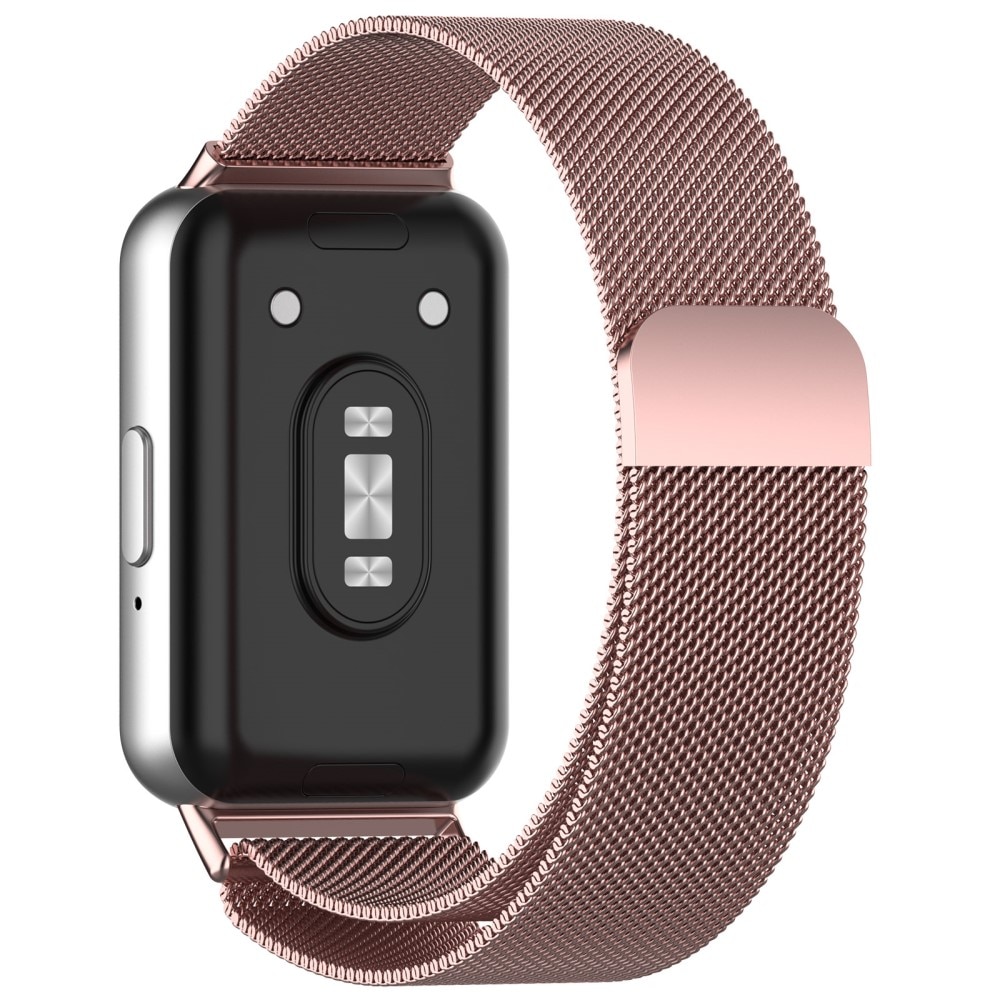 Cinturino in maglia milanese per Samsung Galaxy Fit 3, rosa dorato