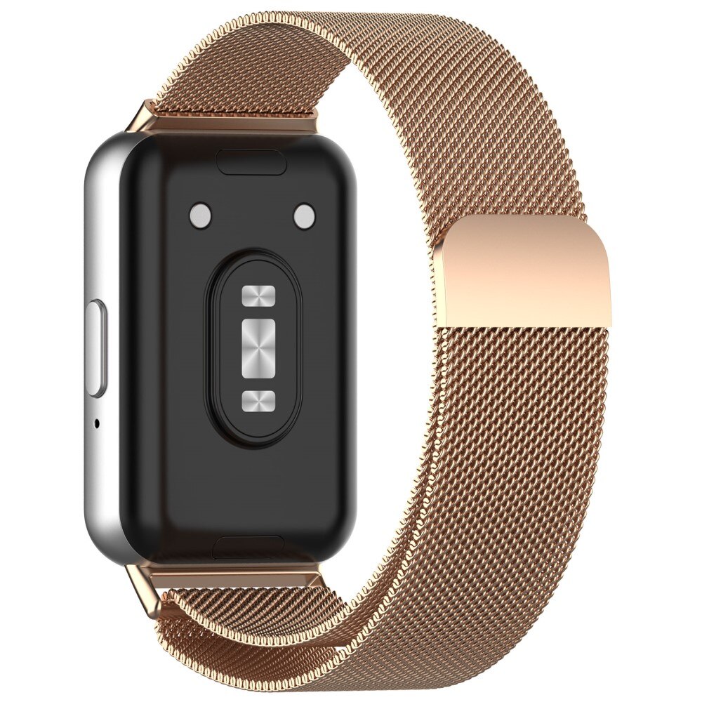 Cinturino in maglia milanese per Samsung Galaxy Fit 3, oro rosa