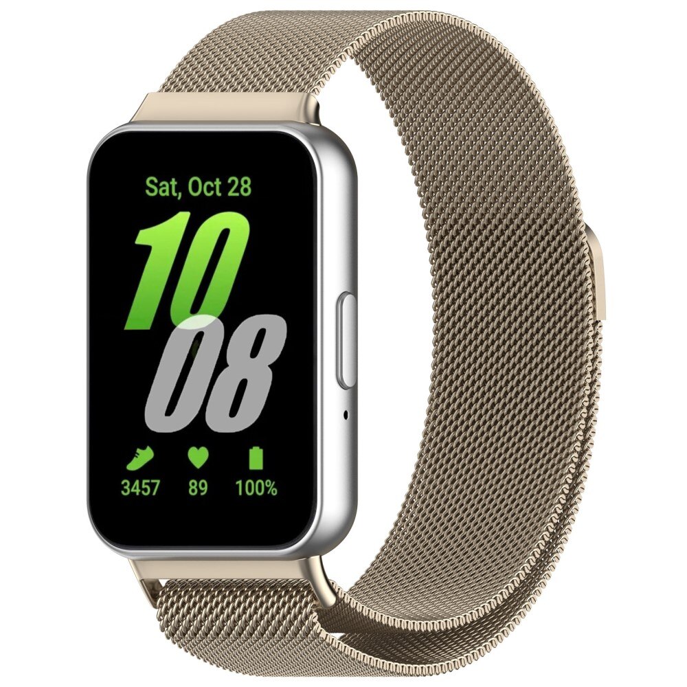 Cinturino in maglia milanese per Samsung Galaxy Fit 3, champagne oro