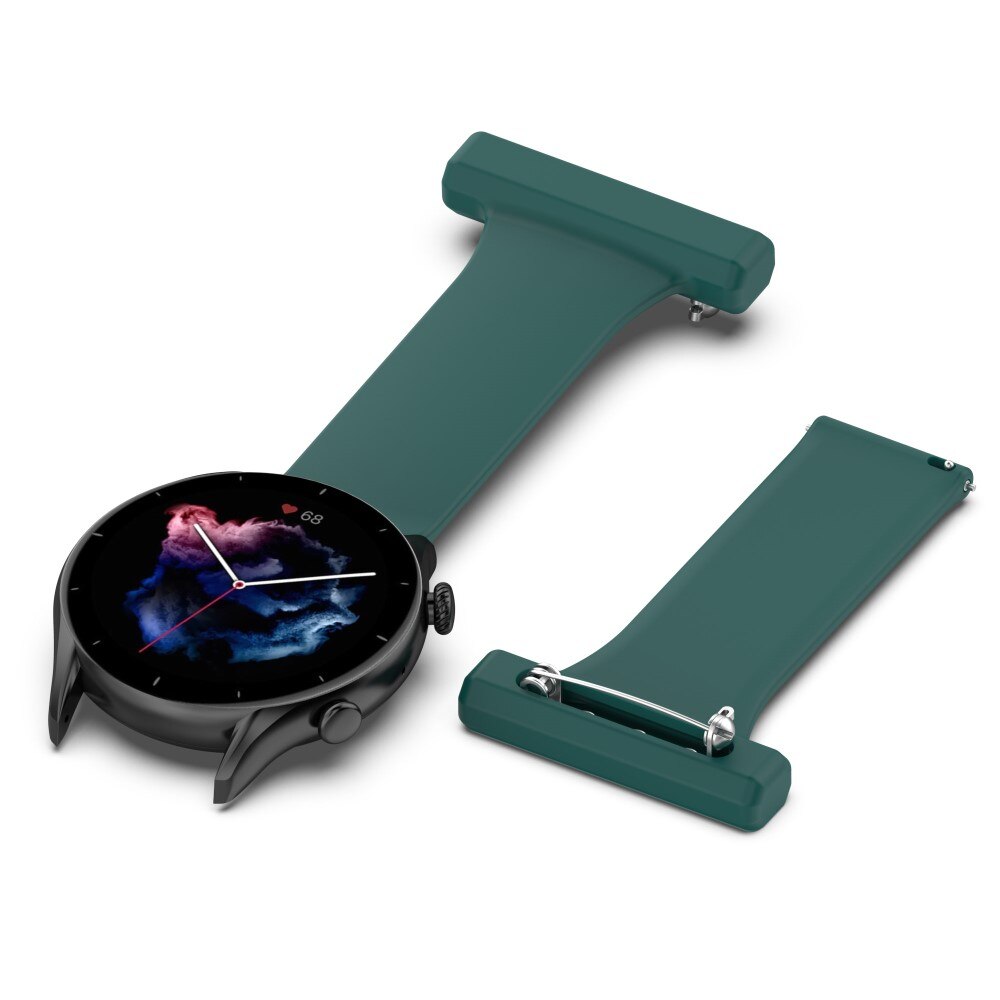 Orologi da infermiere in silicone Universal 22mm verde scuro