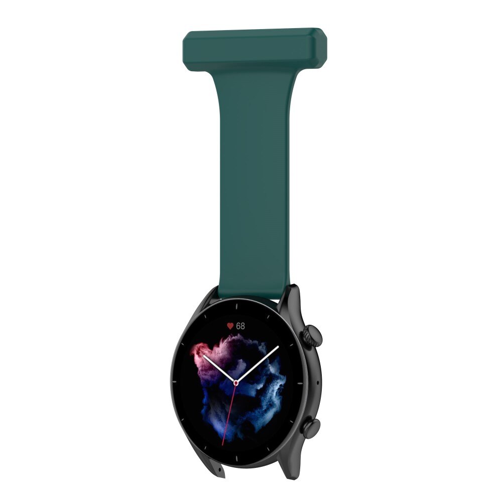 Orologi da infermiere in silicone Universal 22mm verde scuro