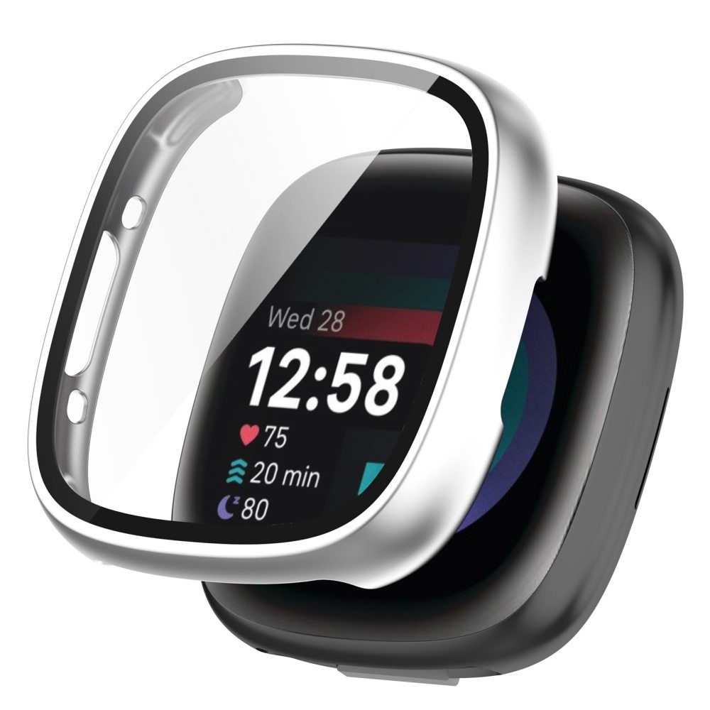 Full Cover Case Fitbit Sense 2 D'argento