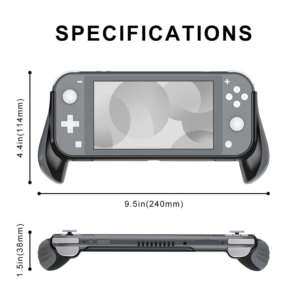 Cover Ergonomic Handle Nintendo Switch Lite grigio
