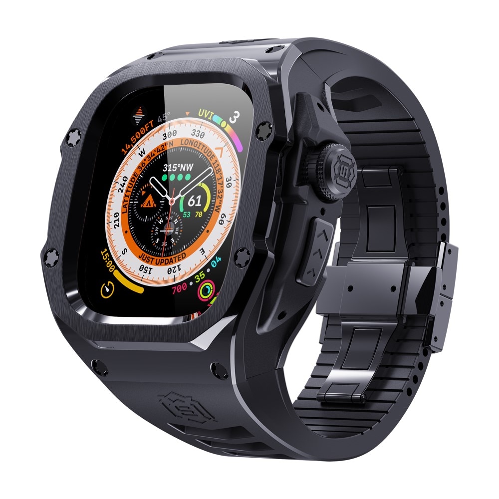 High Brushed Metal Cover con Cinturino Apple Watch Ultra 2 49mm, Black