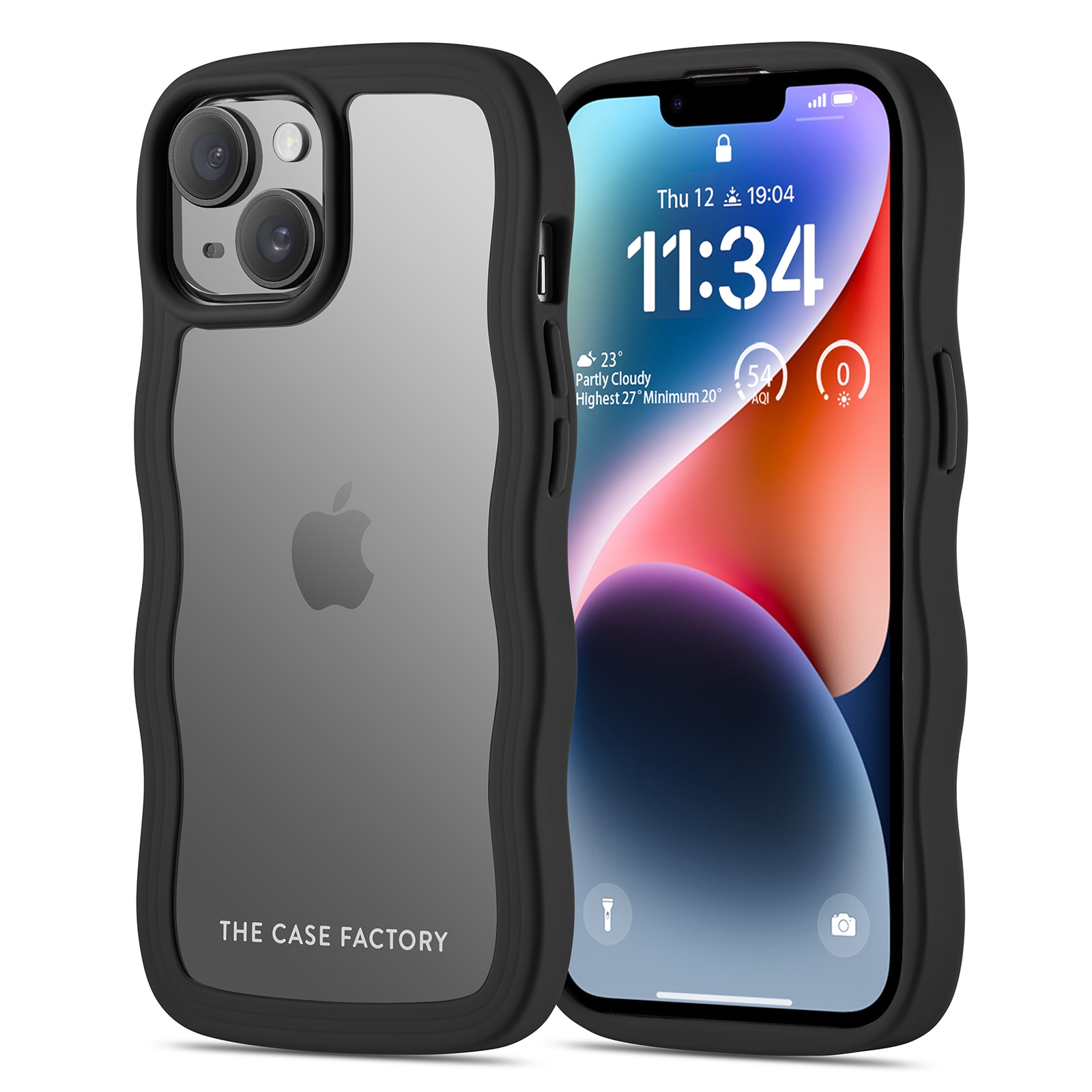 The Wave Case iPhone 15 Nero