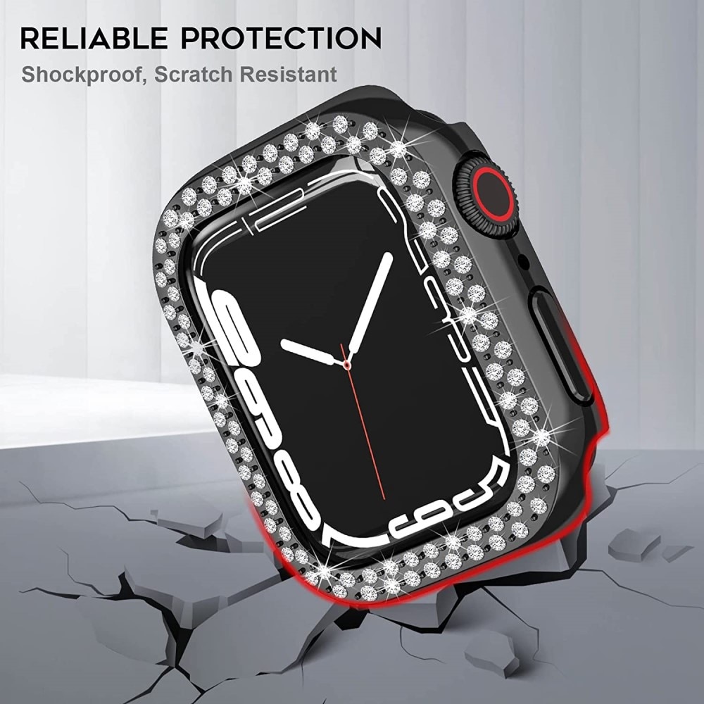 Cover Rhinestone Apple Watch 41mm Series 7 nero