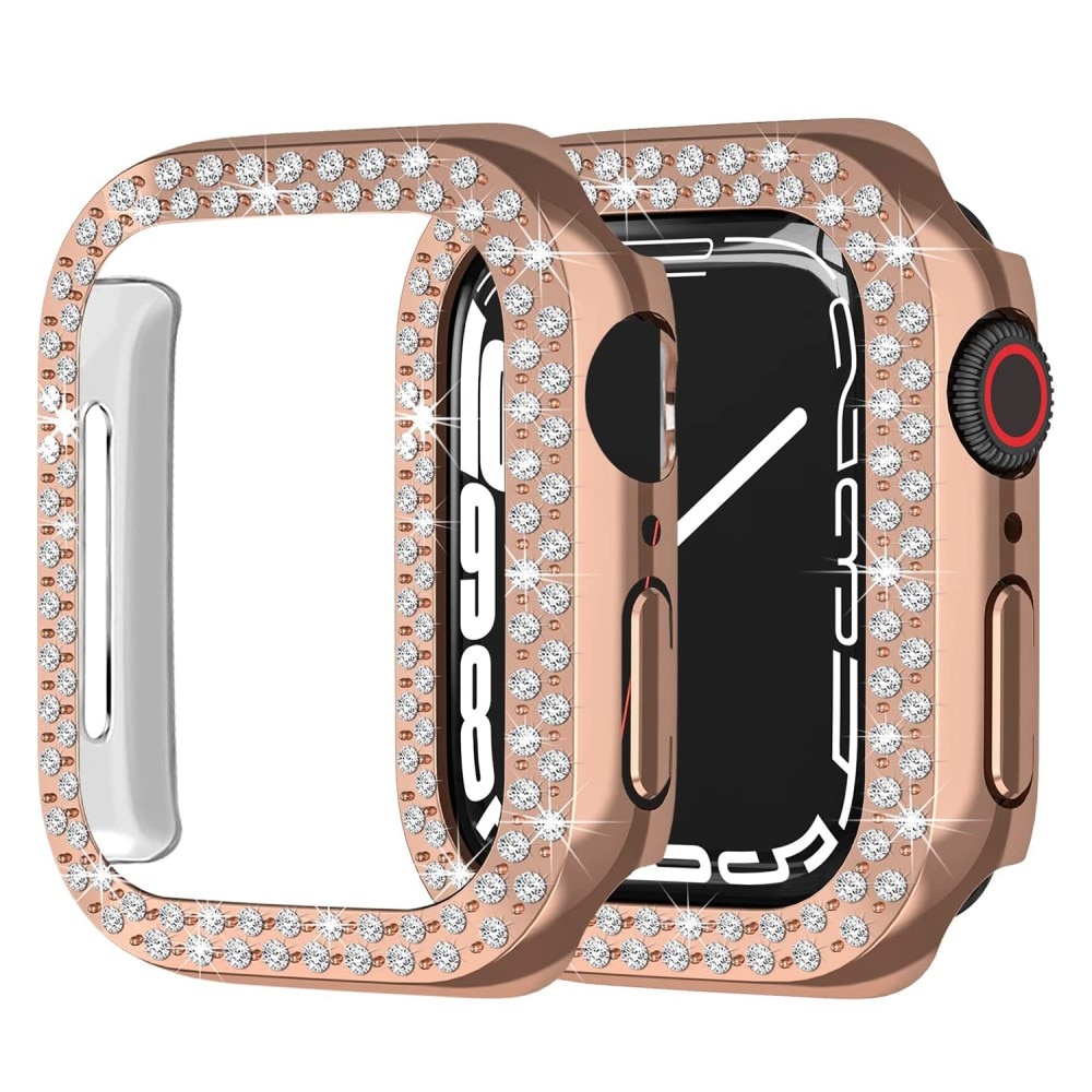 Cover Rhinestone Apple Watch 45mm Series 9 oro rosa