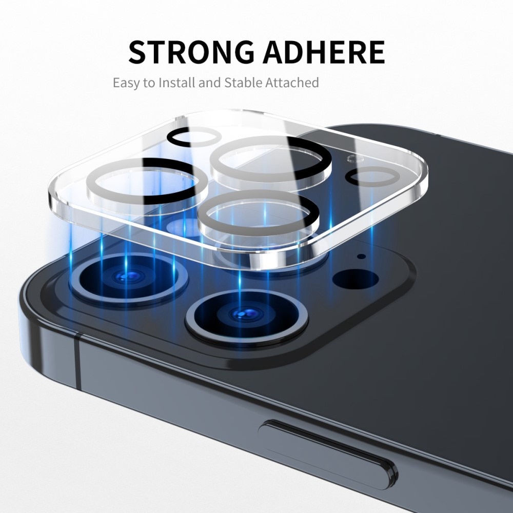 Proteggilente in vetro temperato alluminio iPhone 14 Pro Max Trasparente