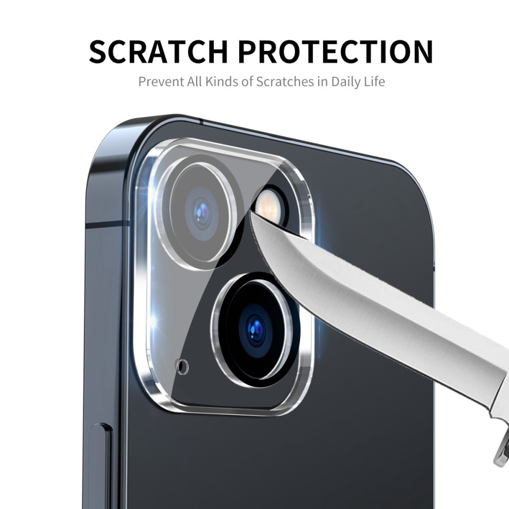 Proteggilente in vetro temperato alluminio iPhone 14 Plus Trasparente