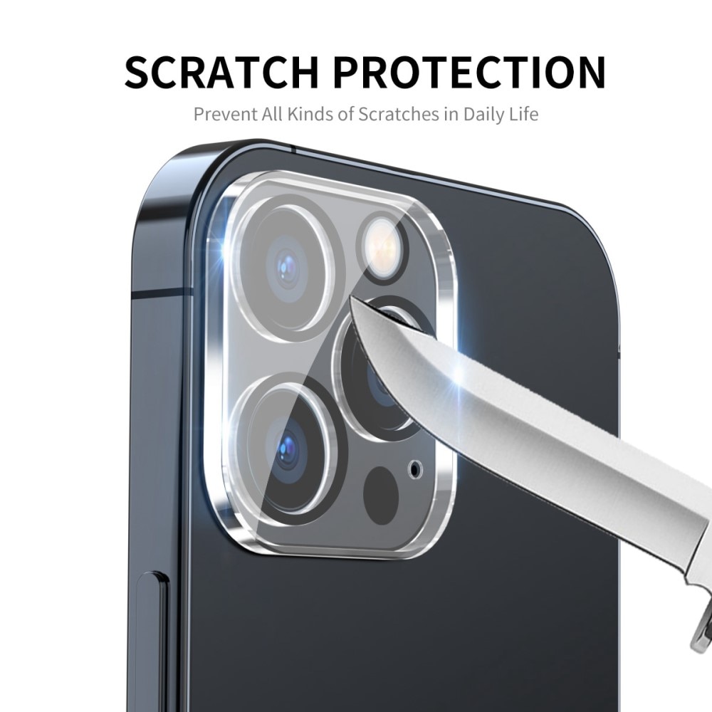 Proteggilente in vetro temperato alluminio iPhone 13 Pro Trasparente