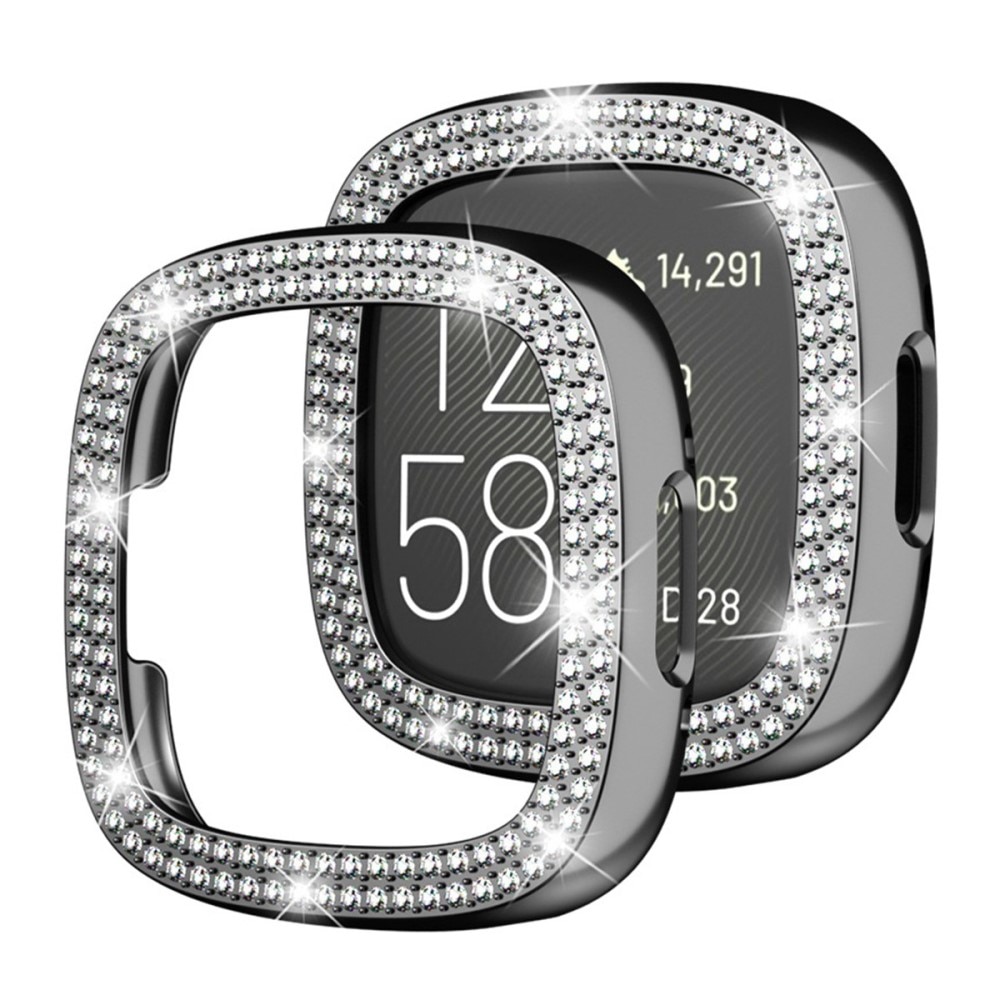 Cover Rhinestone Fitbit Versa 4/Sense 2 Nero