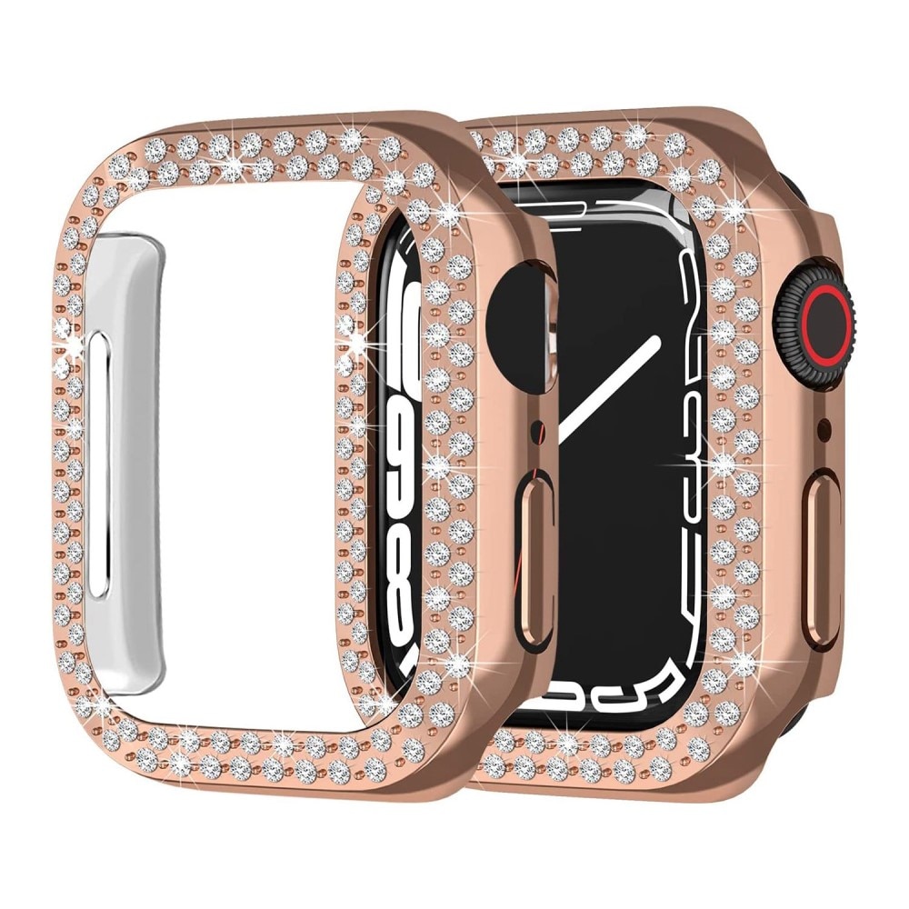 Cover Rhinestone Apple Watch 44mm oro rosa