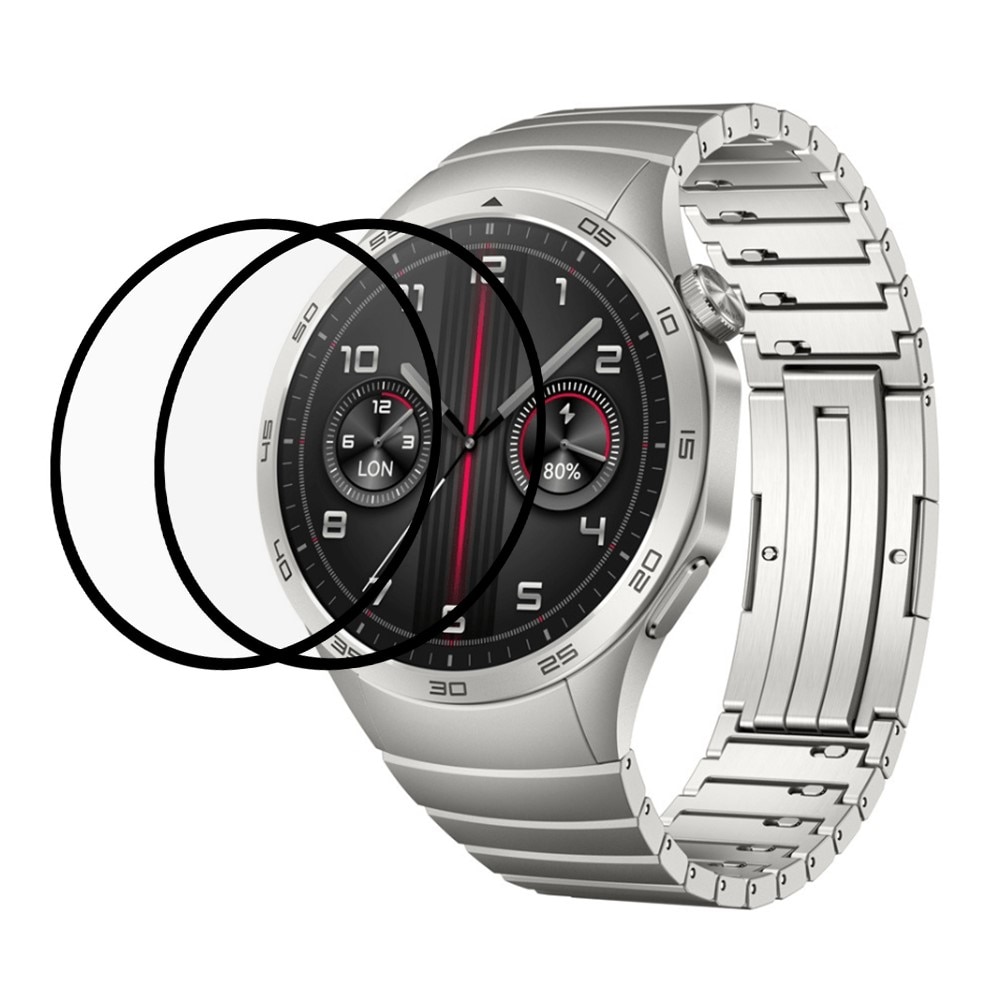 Proteggischermo a copertura totale per Huawei Watch GT 4 46mm nero (2 pezzi)