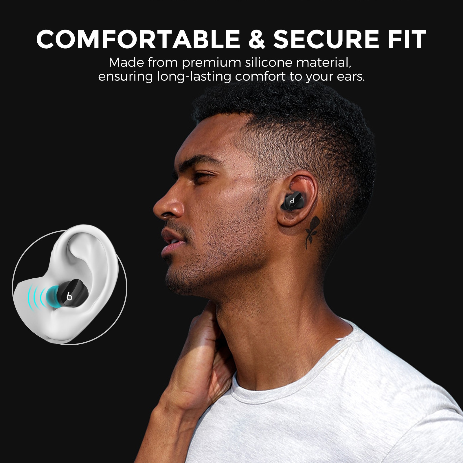 Ear Tips (3-pack) Beats Studio Buds Plus Nero