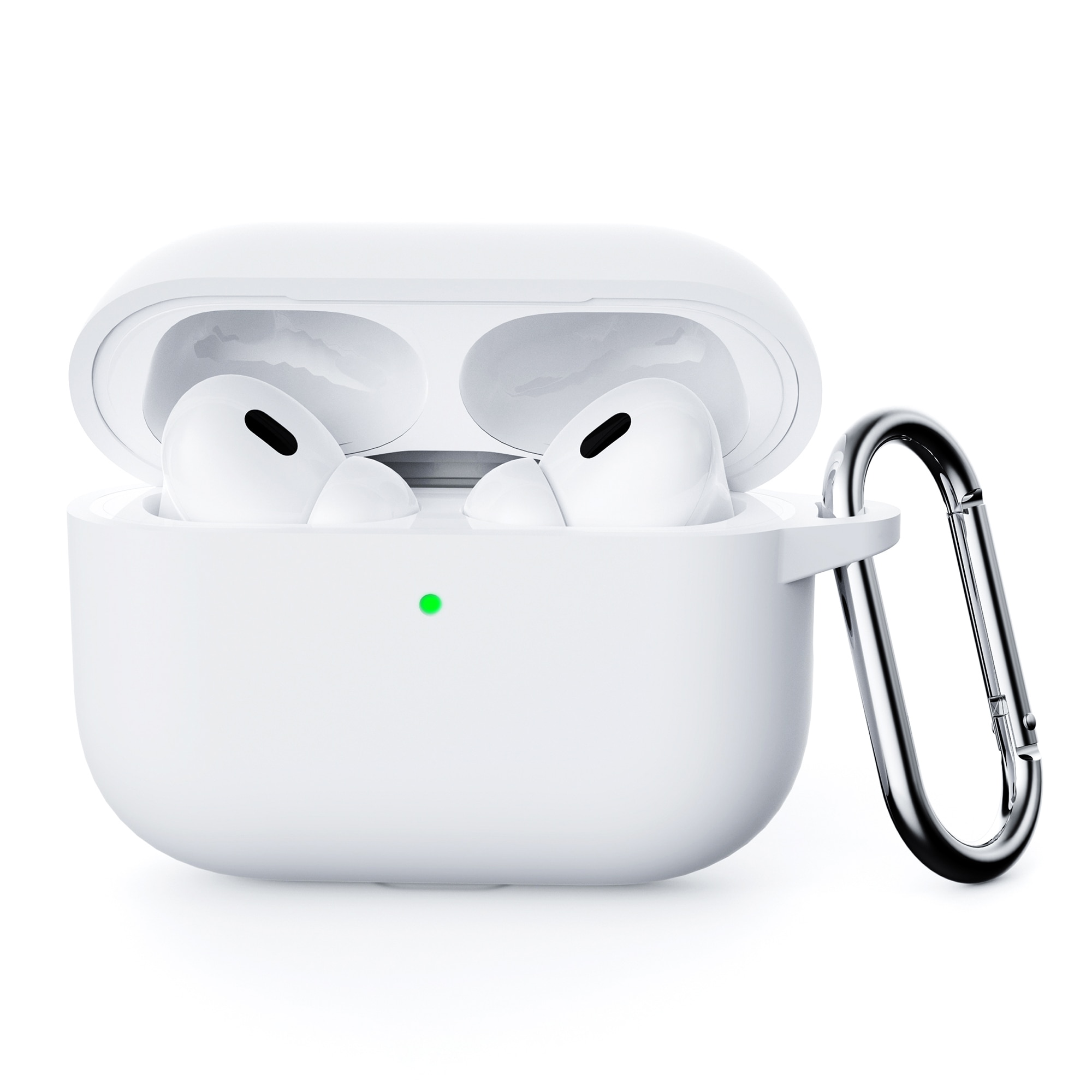 Cover in silicone con moschettone Apple AirPods Pro 3 Bianco
