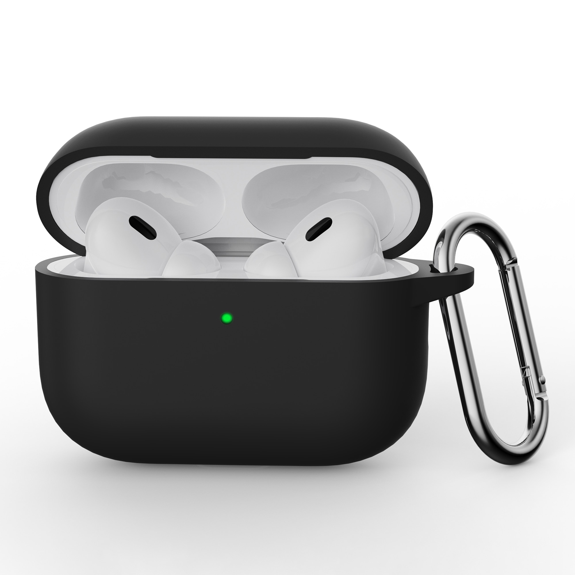 Cover in silicone con moschettone Apple AirPods Pro 3 Nero