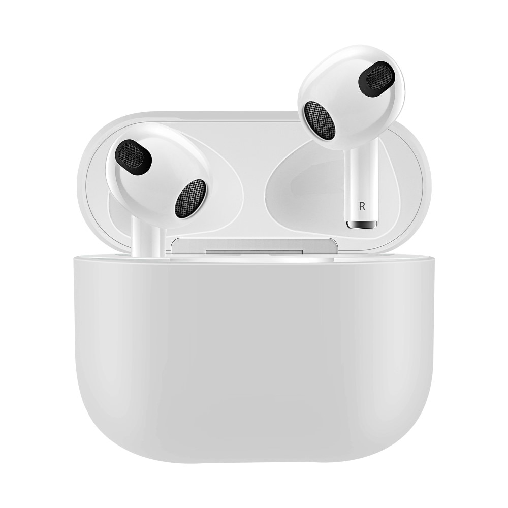Cover in silicone AirPods 3 Bianco