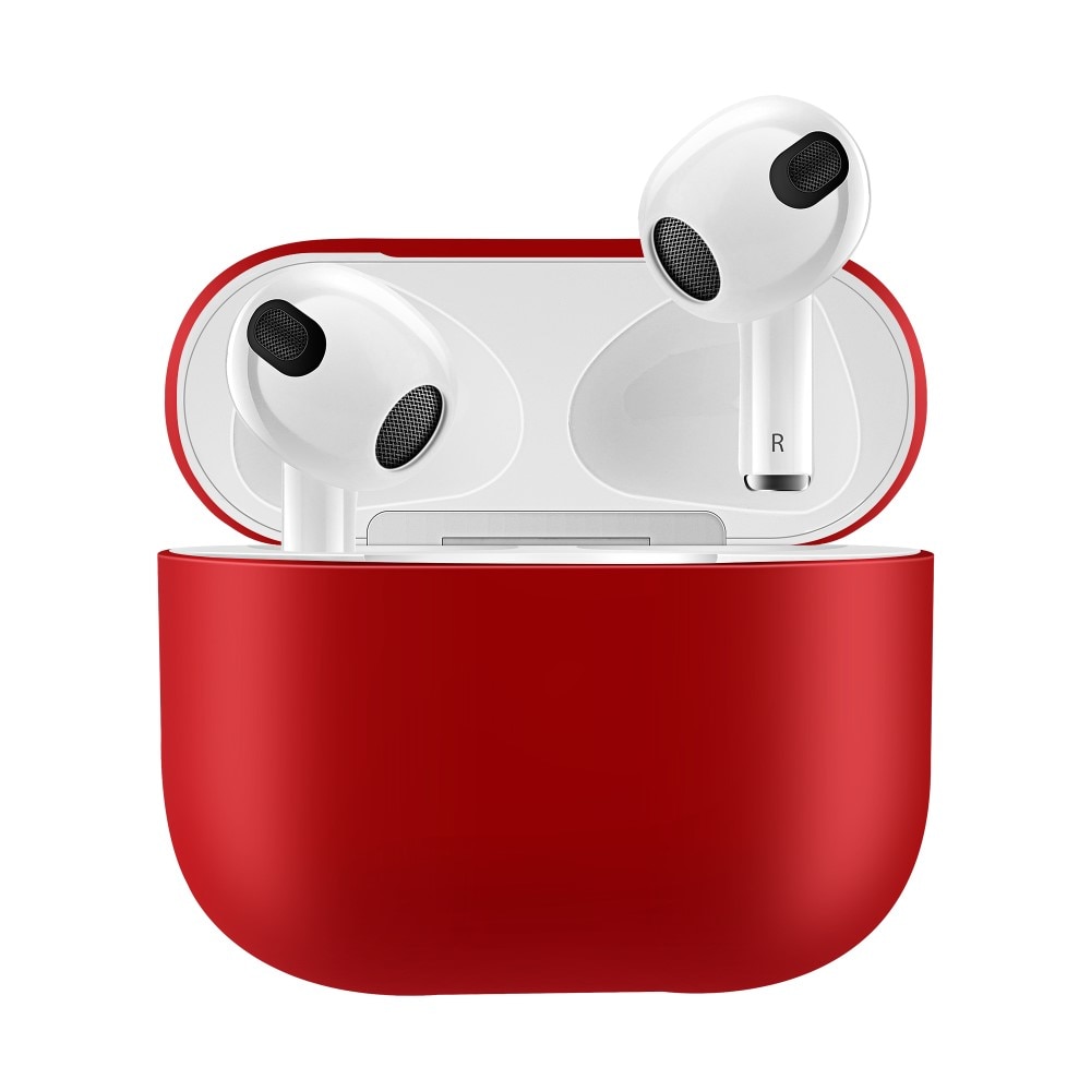 Cover in silicone AirPods 3 Rosso