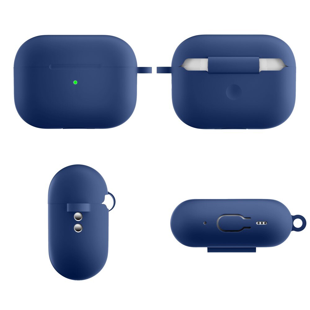 Cover in silicone con moschettone AirPods Pro 2 Blu