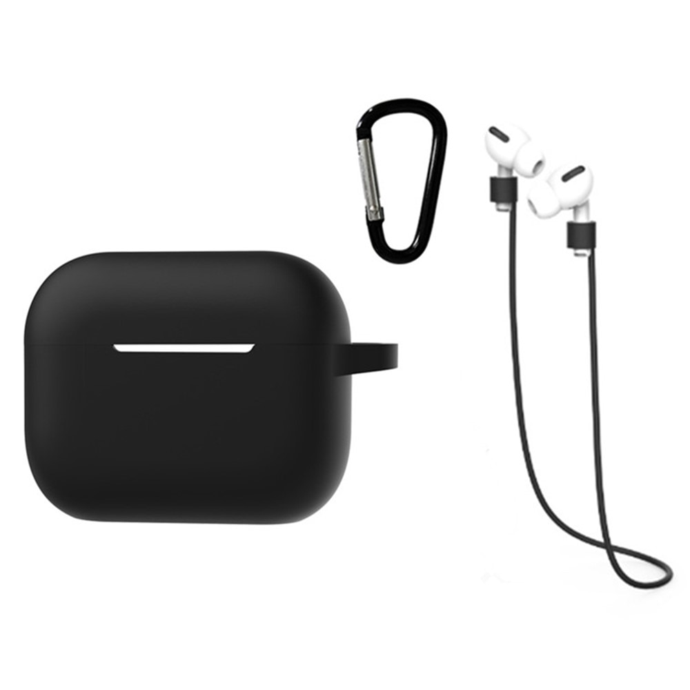 Cover Silicone Moschettone e Cinturino AirPods Pro 2 Nero