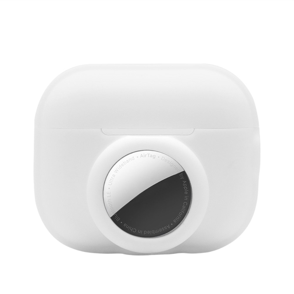 Custodia in silicone con supporto AirTag AirPods Pro 2 bianco