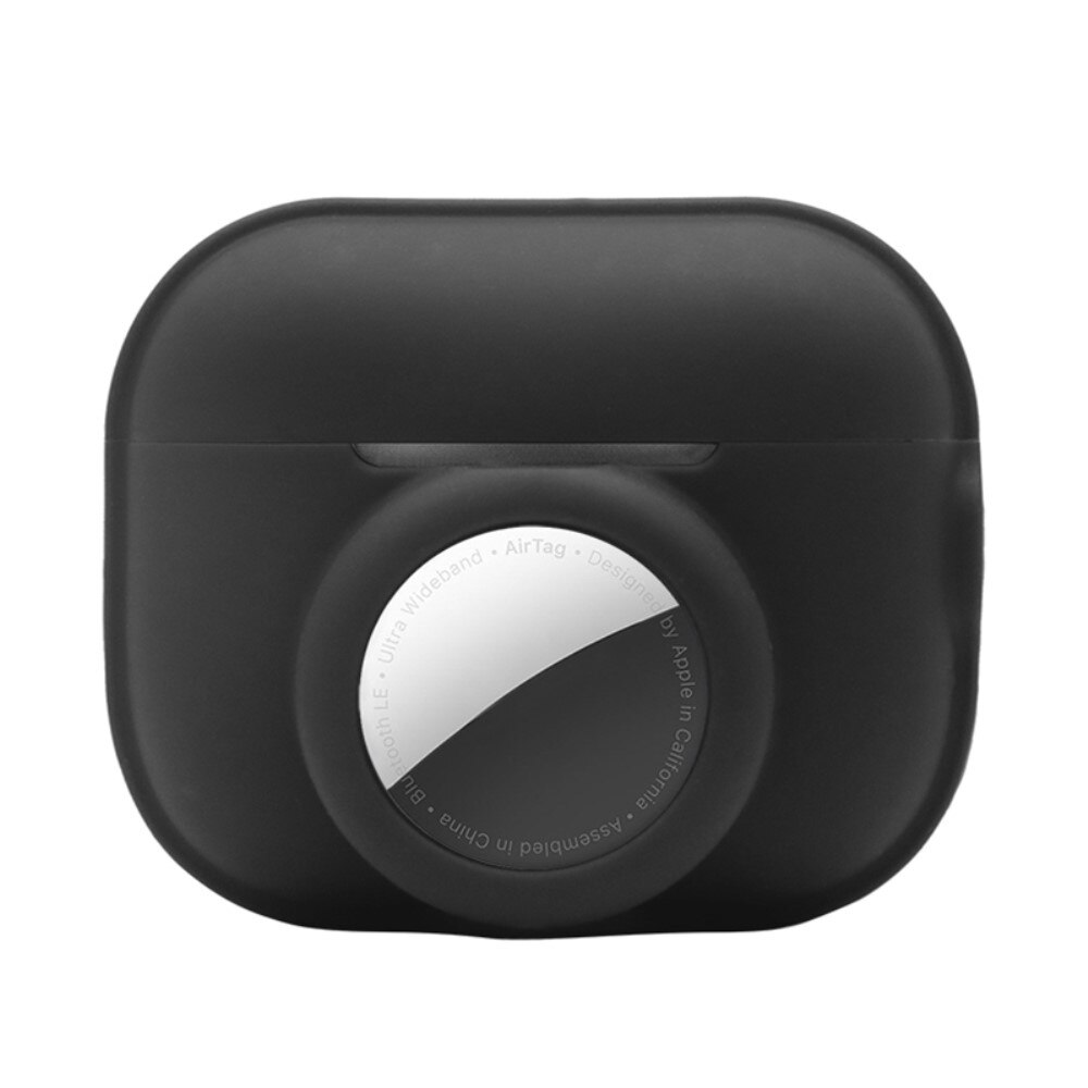 Custodia in silicone con supporto AirTag AirPods Pro 2 nero