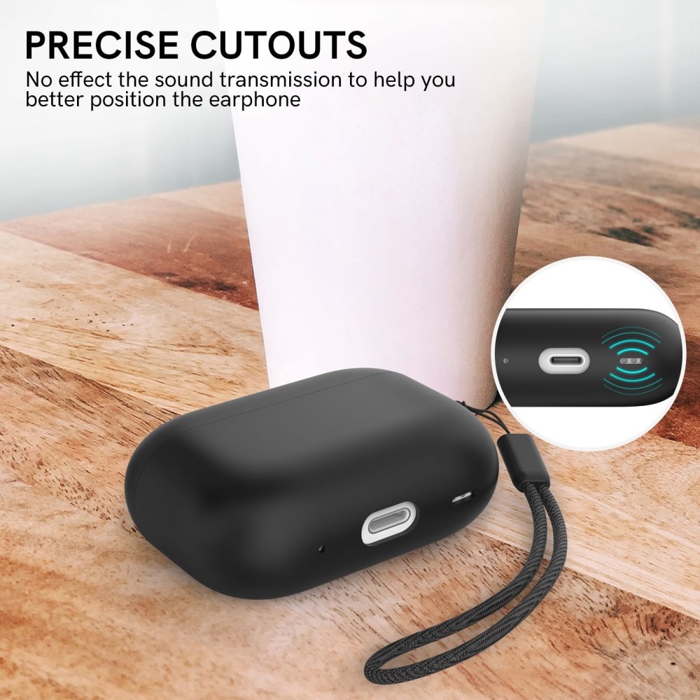 Cover Silicone Handstrap AirPods Pro 2 Nero