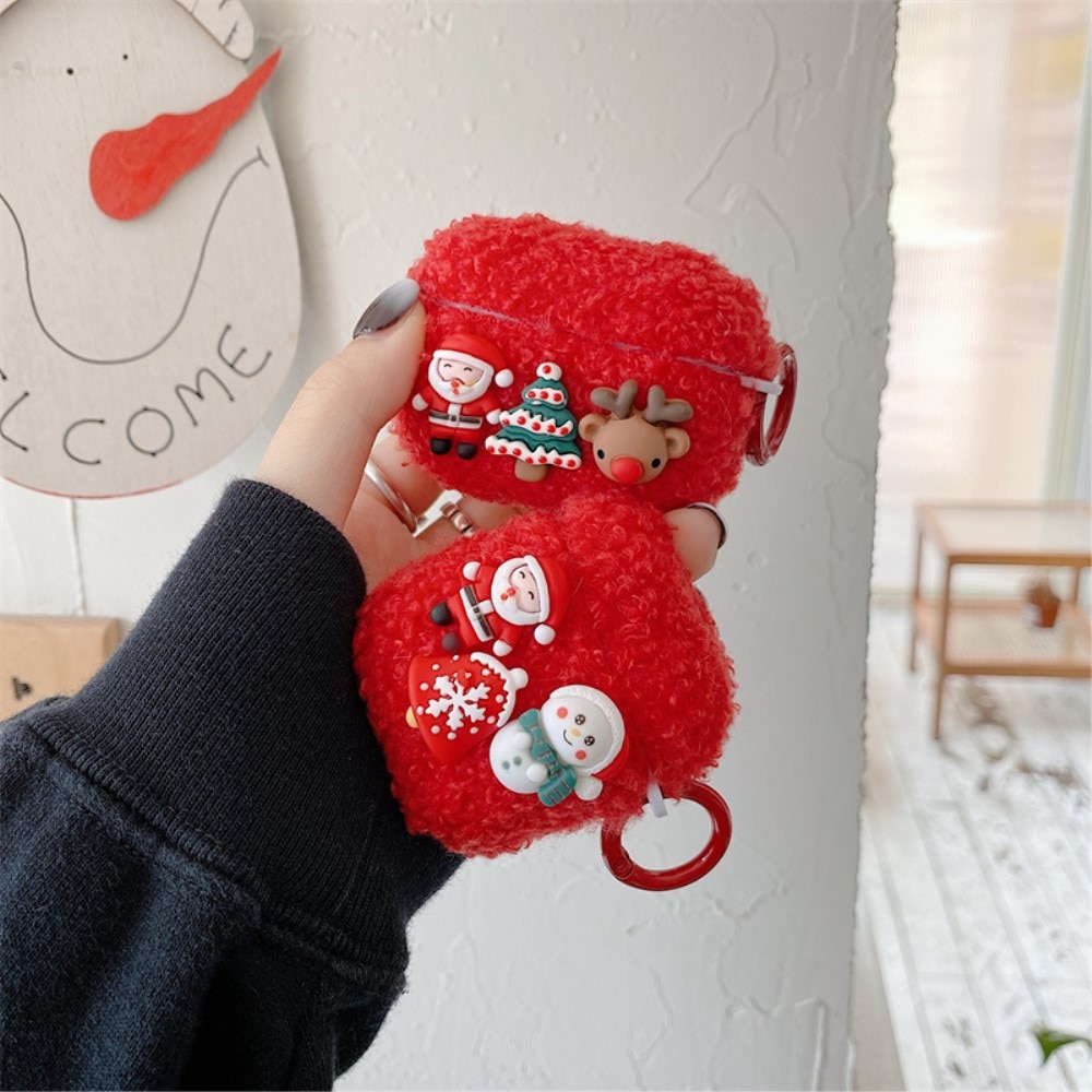 Cover con Motivo Natalizio Apple AirPods - Babbo Natale/Albero di Natale