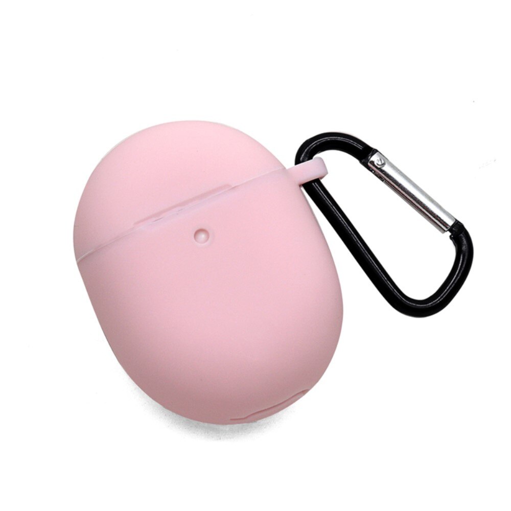 Cover in silicone con moschettone Google Pixel Buds Pro rosa