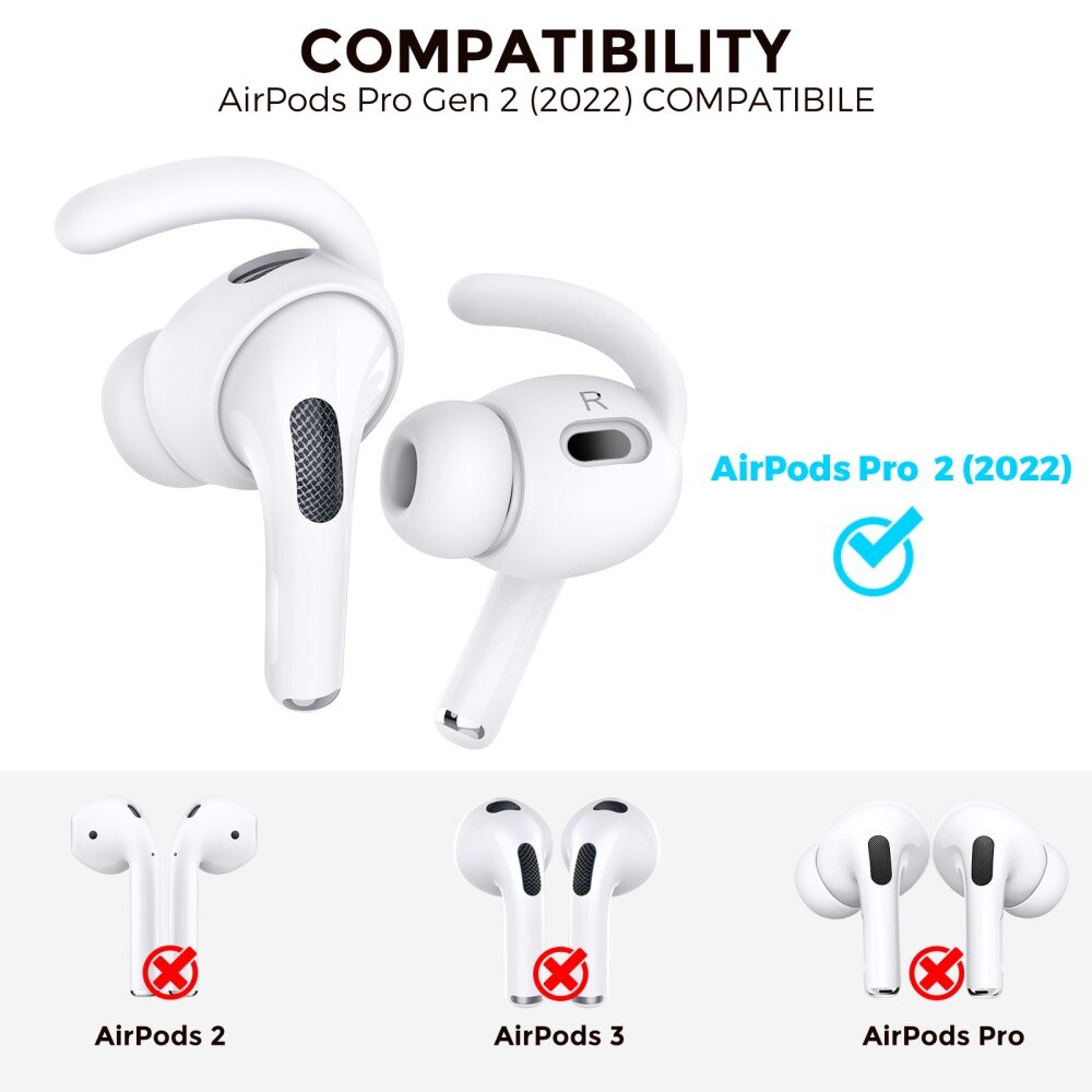 Sport Earhooks AirPods Pro 2 bianco