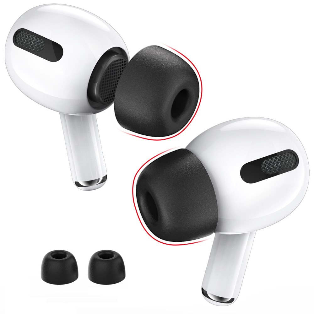 Memory Foam Ear Tips AirPods Pro 2 nero (Medium)