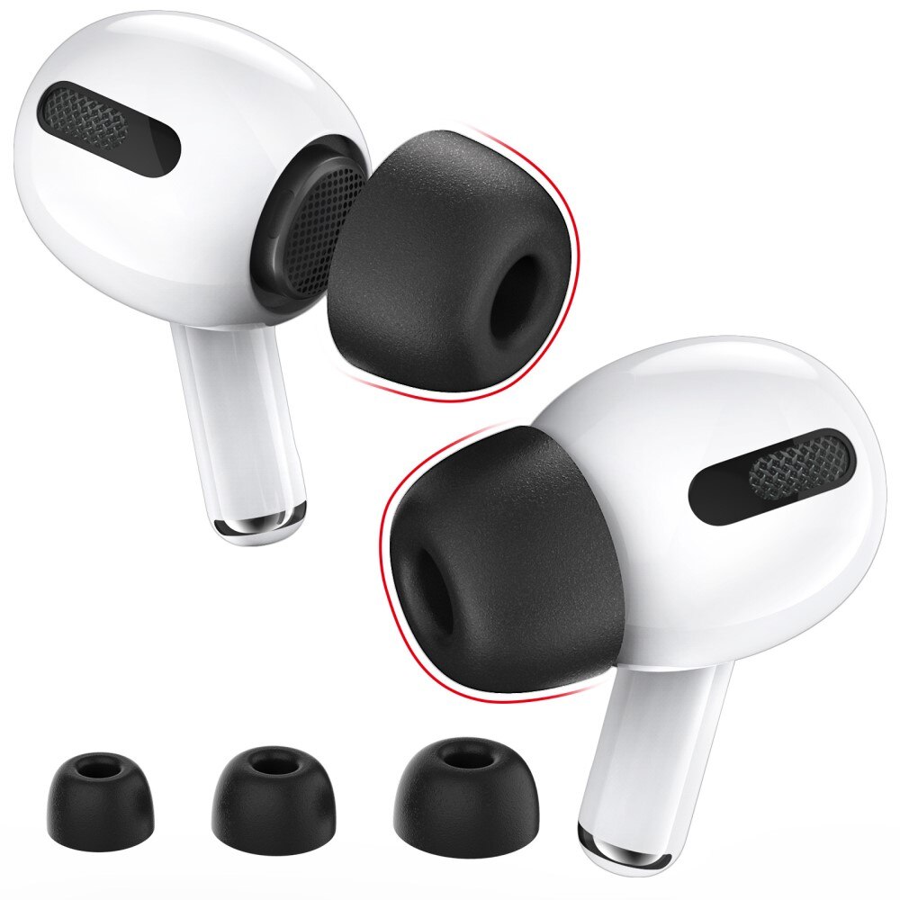 Memory Foam Ear Tips (3-pack) AirPods Pro 2 nero