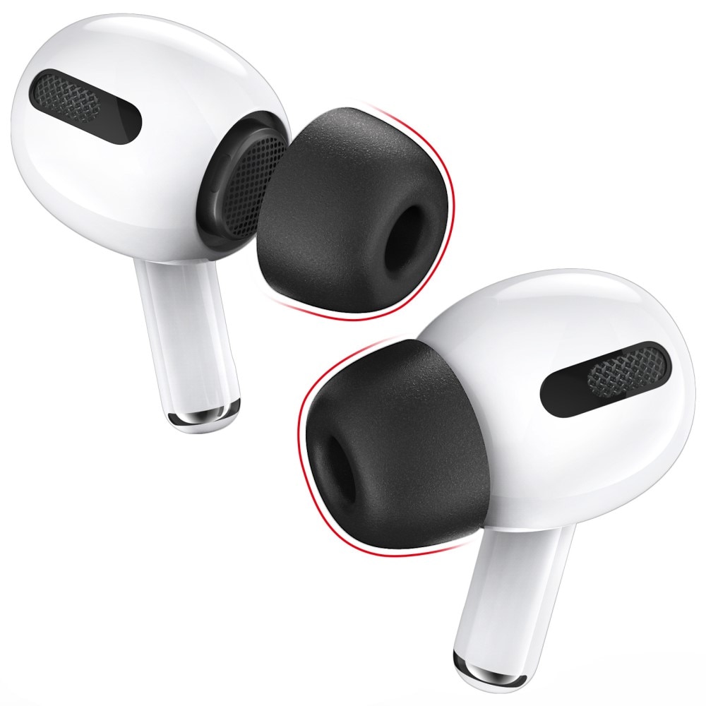 Memory Foam Ear Tips (3-pack) AirPods Pro 2, nero (Medium)