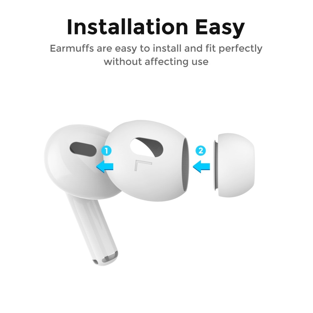 Earpads Silicone AirPods Pro 2 (3 pezzi) bianco